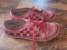 Halbschuhe Sneaker Leder Damen rot Gr. 41 Carinii