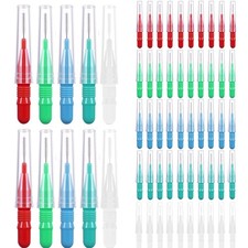 Interdentalbürsten Set 50 Stück Mehrfachfarben Zahnzwischenraum Reinigung Zah...