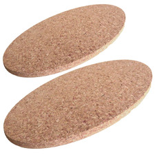 2er SET Kork-Untersetzer oval 30+24 cm Topfuntersetzer Pinnwand Korkuntersetzer