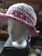 Häkelhut Pink Und Weiß