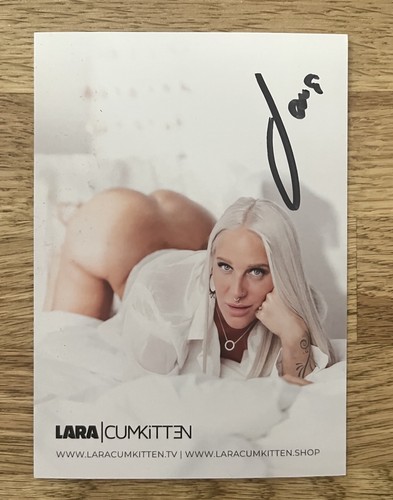 Lara cumkitten autogrammkarte - lara,