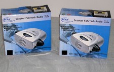 2x Elta 3122N Scooter Fahrrad Mobile Radio UKW MW Tuner Lautsprecher Hupe Silber