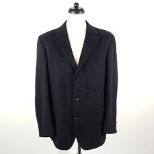 Regent 100% Angora Sakko Herren Gr. 26 (52 S) Schwarz Ungefüttert Jacke Jackett