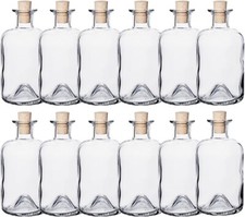 Apothekerflaschen Set, leer, 350 ml, Klarglas, Korken zum Verschließen