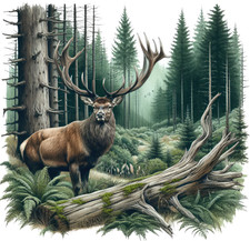 XXL 18X18 Autoaufkleber Hirsch