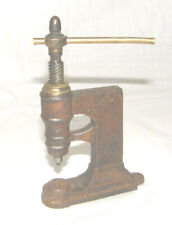 kl. antike SPINDELPRESSE für UHRMACHER/GOLDSCHMIED, Guss/Messing, France,um 1900