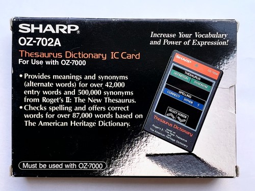 Sharp 702a thesaurus - oz-702a, «thesaurus