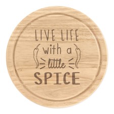 Live Life With A Little Spice Chili rundes Käsebrett würzig lustig