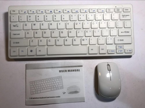 Weiße kabellose mini tastatur - weiße,