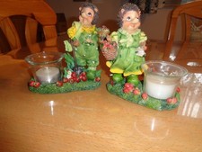 Osterdeko 2 Kerzenhalter mit