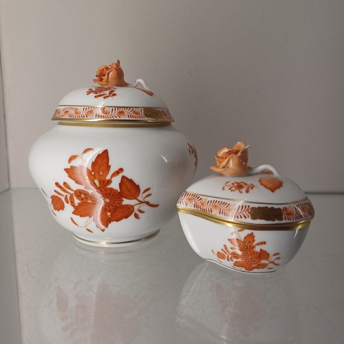 Herend deckeldosen teedose - herend,