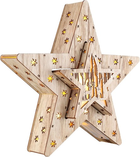 Spetebo led deko holz - holz, im