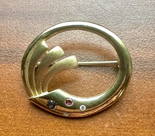 Coole brosche aus 333 - coole, gold