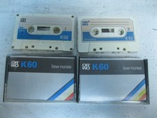 2x ORWO K60 low noise MC Kassette Tape VEB PREMNITZ Magnetbandkassette