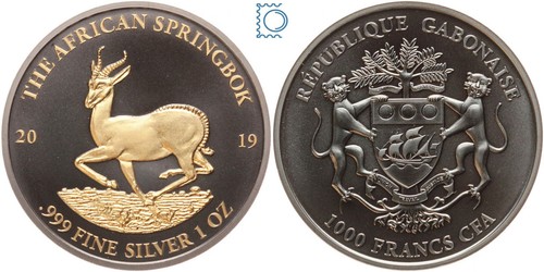 Gabun 1000 francs cfa 2019 - gabun,