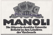 BERLIN, Werbung 1916, Manoli AG Zigaretten