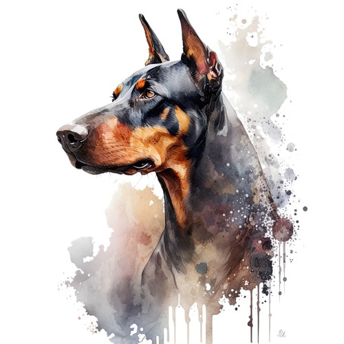 Dobermann auto aufkleber - aufkleber, 9x9