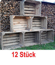 12 Stück ALTE RUSTIKALE OBSTKISTEN HOLZKISTEN WEINKISTEN APFELKISTEN REGAL TISCH
