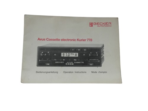 Becker avus cassette - becker,