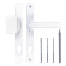 Türgriff/Türdrücker/Türklinke/Drückergarnitur DHS 92mm mit Knauf - weiß