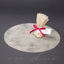 100 Mandelkreise creme für Hochzeitsmandeln Tüllkreise