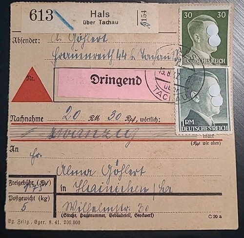 Karte paketkarte 613 - 613, hals