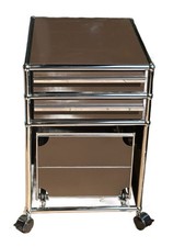 USM Haller RollContainer Braun 2 Schubladen 1 Hängeregister Ablage Rollschrank