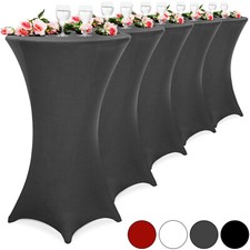 DETEX® Stehtisch Hussen Stehtischhusse Tischhusse 5er Set Stretch Ø 60 70 80 cm