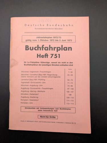 Buch buchfahrplan heft 751 - buch,
