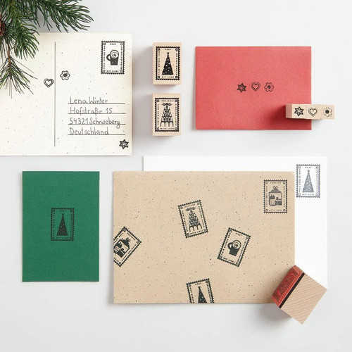 Stempelset weihnachtspost fsc - stempelset,