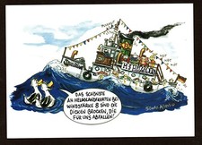 1 AK HELGOLAND - CARTOON MS HELGOLAND WINDSTÄRKE 8