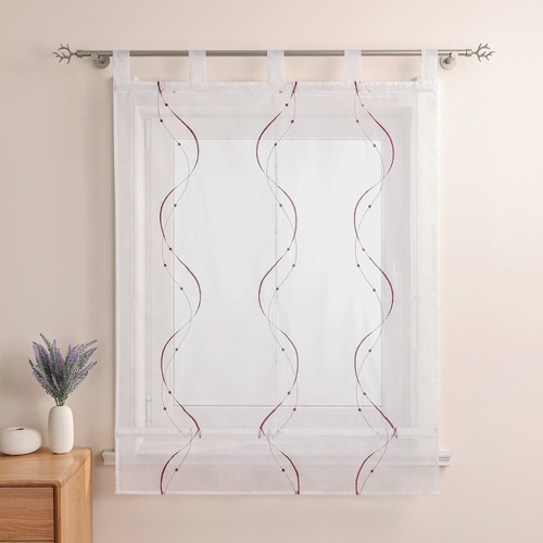 Raffrollo mit schlaufen - mit, voile