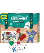 Jumbo Bastelkoffer mit 800 Teile in kräftigen Farben - Material zum Basteln mit