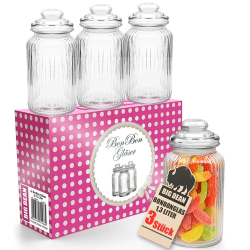 Bonbonglas mit deckel 1300ml - bonbonglas,