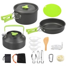 Camping Geschirr Set 2-3 Personen Outdoor Kochgeschirr Edelstahl Camping Töpfe
