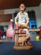Metzger Holzskulptur Figur
