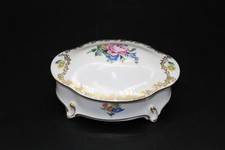 Ilmenau Graf von Henneberg Porzellandose, Blumendekor vor 1945