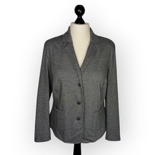 tchibo Damen Blazer 46 XXL grau fischgrat elegant Jacke Jersey Strickjacke