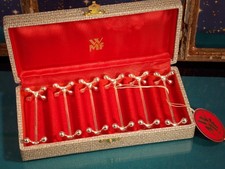 6 Messerbänkchen ANTIK "WMF" silber versilbert OVP ungebraucht Jugendstil