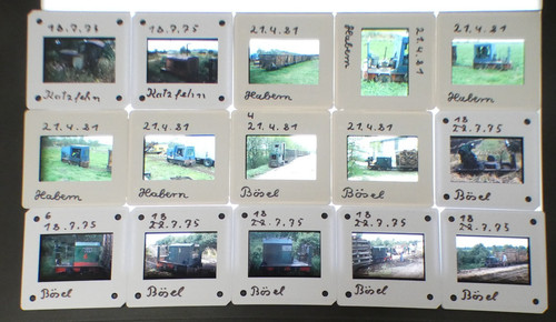 Slides field railways - slides,