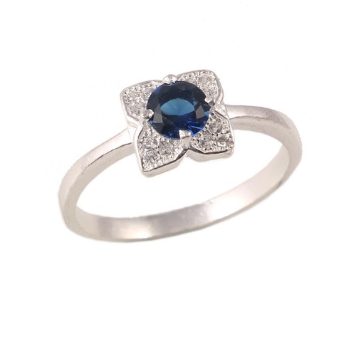 925 sterlingsilberring blauer - 925,