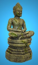 Aquarium Deko 🍀 BUDDHA 🍀 17,5 cm Asien Tempelfigur Dekoration Indien