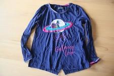 Desigual langarm Shirt/Pulli Mädchen, Größe 134-140 in dunkelblau mit Pailletten