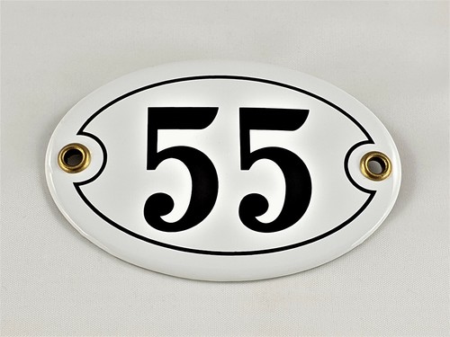 Emaille hausnummer oval 55 - hausnummer,