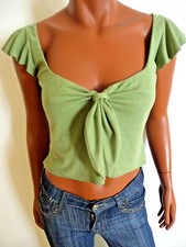 Bluse Tunika 36 38 M Resedagrün Wildlederimitat Handmade Ungetragen Top Zustand