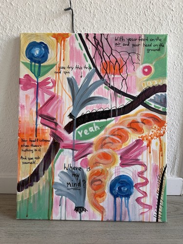 Abstraktes acrylbild auf - acrylbild,