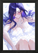Anime Girl in Bath Gerahmtes