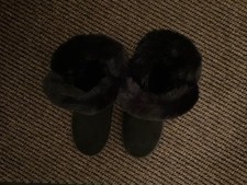 Damen Kunstfell Stiefel stark