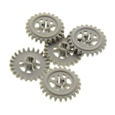 5x Lego Technic Zahnrad z24 alt-hell grau 24 Zacke lang spitz 8485 365002 3650b