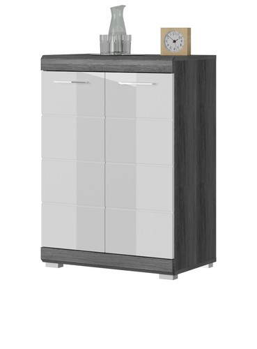 Kommode weiß hochglanz grau - kommode,